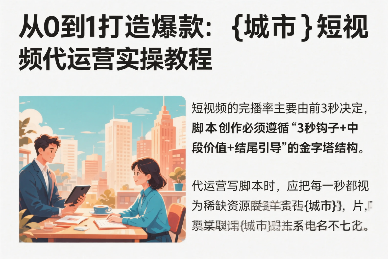 从0到1打造爆款:邯郸短视频代运营实操教程