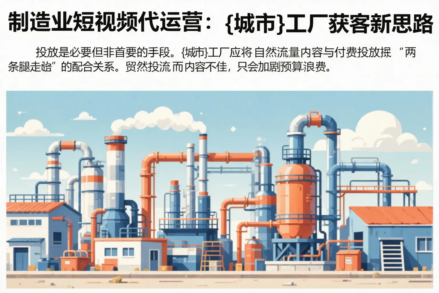 制造业短视频代运营:邯郸工厂获客新思路