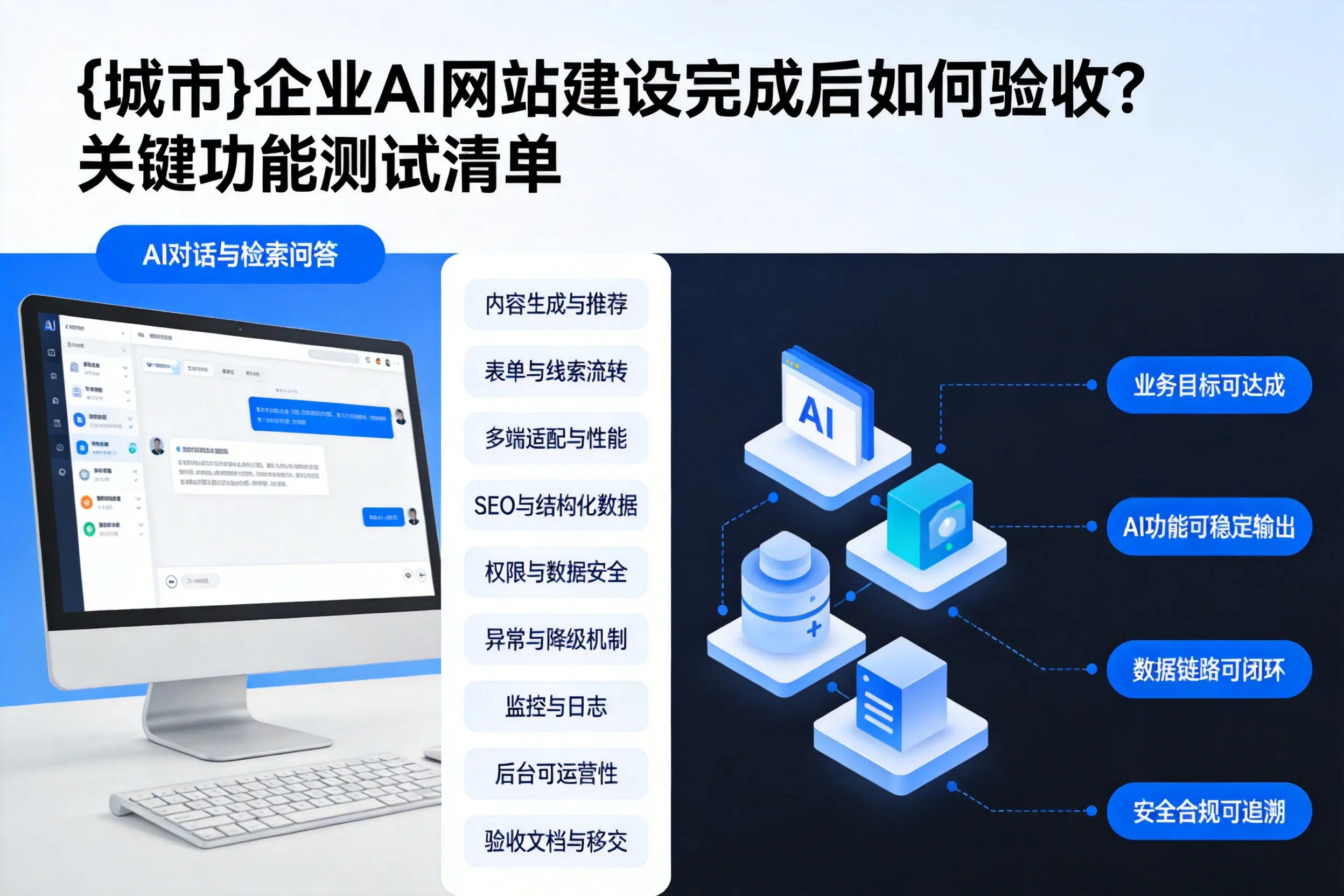 邯郸企业AI网站建设完成后如何验收？关键功能测试清单