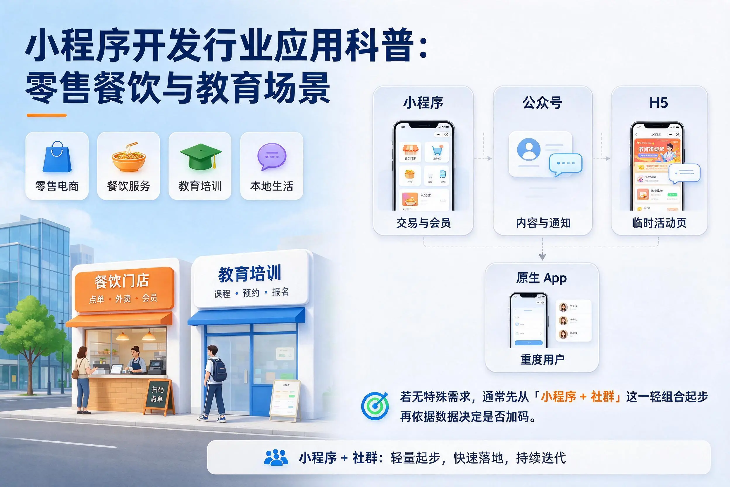 邯郸小程序开发行业应用科普:零售餐饮与教育场景
