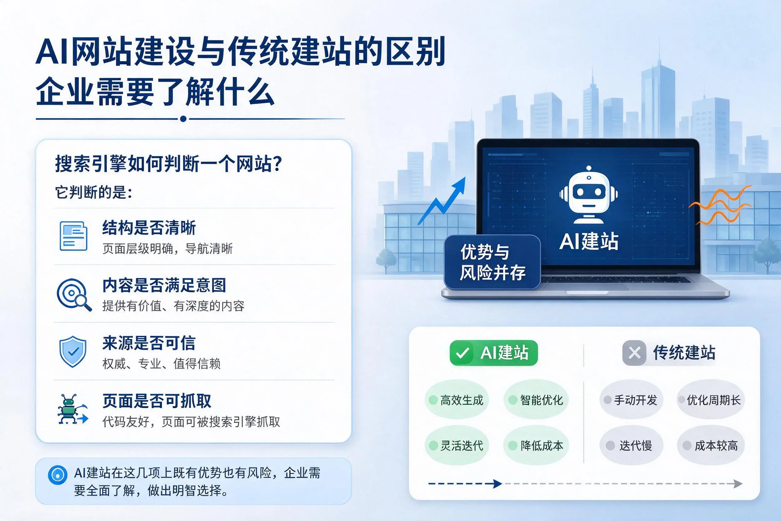 AI网站建设与传统建站的区别，邯郸企业需要了解什么