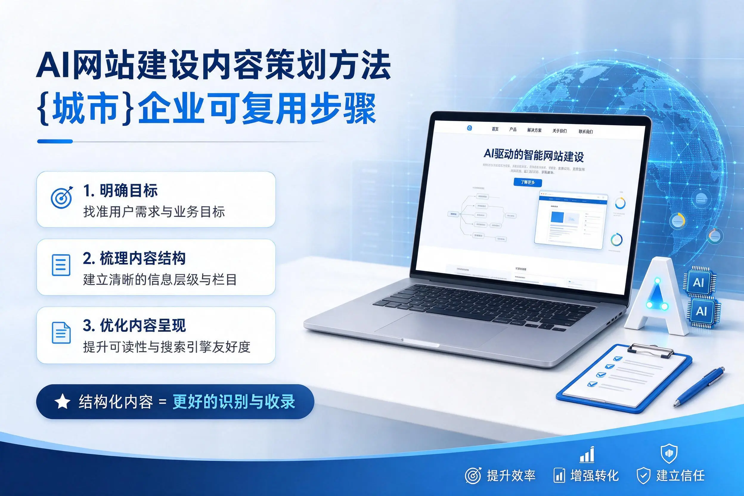 AI网站建设内容策划方法，邯郸企业可复用步骤