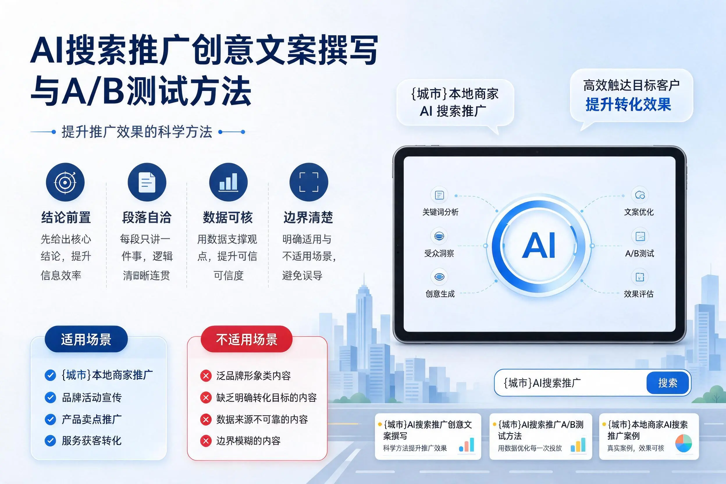 邯郸AI搜索推广创意文案撰写与A/B测试方法